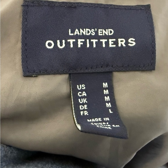 Men’s Lands End 3 in 1 winter Jacket. Size Medium. Gray - Picture 7 of 8